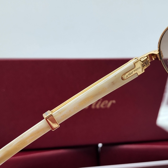 Cartier Natural Horn Sunglasses - Picture 7 of 10
